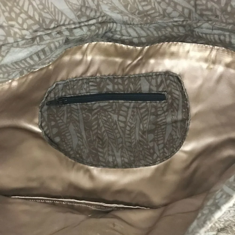 Vintage Snakeskin & Fabric Soft Envelope Clutch